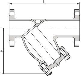4A雙相鋼Y型過濾器結(jié)構(gòu)示意圖