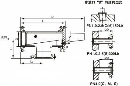 正折流式T型過濾器結(jié)構(gòu)示意圖