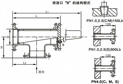 反折流式T型過濾器結構示意圖
