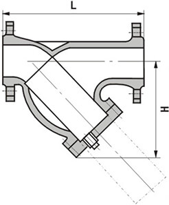 Y型過濾器結(jié)構(gòu)示意圖