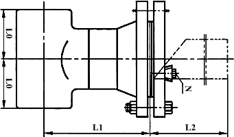 加長型直流式T型過濾器結構示意圖