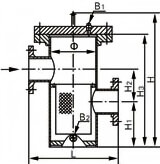 高低籃式過濾器結構示意圖