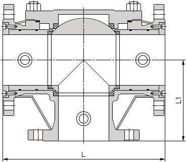 保溫T型三通球閥結(jié)構(gòu)示意圖