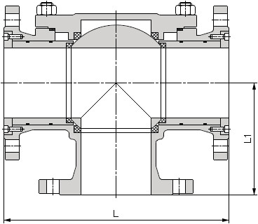 T型三通球閥結構示意圖