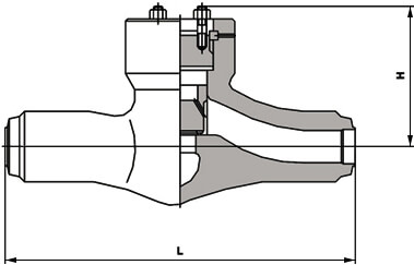 高溫高壓電站止回閥結構示意圖