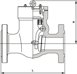 電站旋啟式止回閥結(jié)構(gòu)示意圖