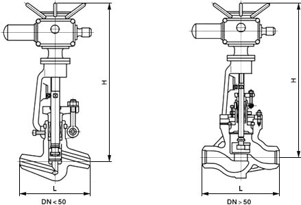 電動電站截止閥結構示意圖