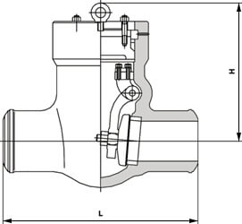 磅級電站止回閥結構示意圖