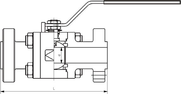 F55球閥結(jié)構(gòu)示意圖
