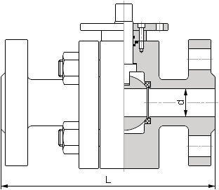 電動高壓球閥結構示意圖