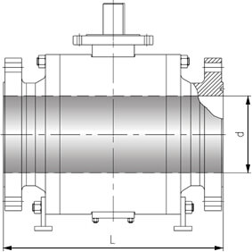 電動低溫球閥結(jié)構(gòu)示意圖