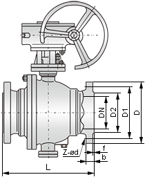 氧氣球閥結構示意圖