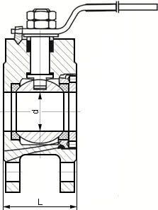 超薄球閥結(jié)構示意圖