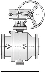 夾套固定球閥結構示意圖