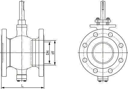 保溫V型球閥結構示意圖