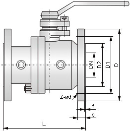 硬密封保溫球閥結(jié)構(gòu)示意圖