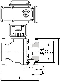 不銹鋼電動球閥結(jié)構(gòu)示意圖