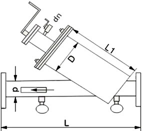 手搖刷式Y型過濾器結構示意圖