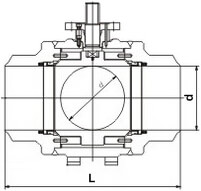 全焊接球閥結(jié)構(gòu)示意圖