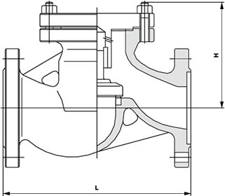 電站止回閥結構示意圖